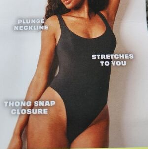 Maidenform Black Bodysuit Size S